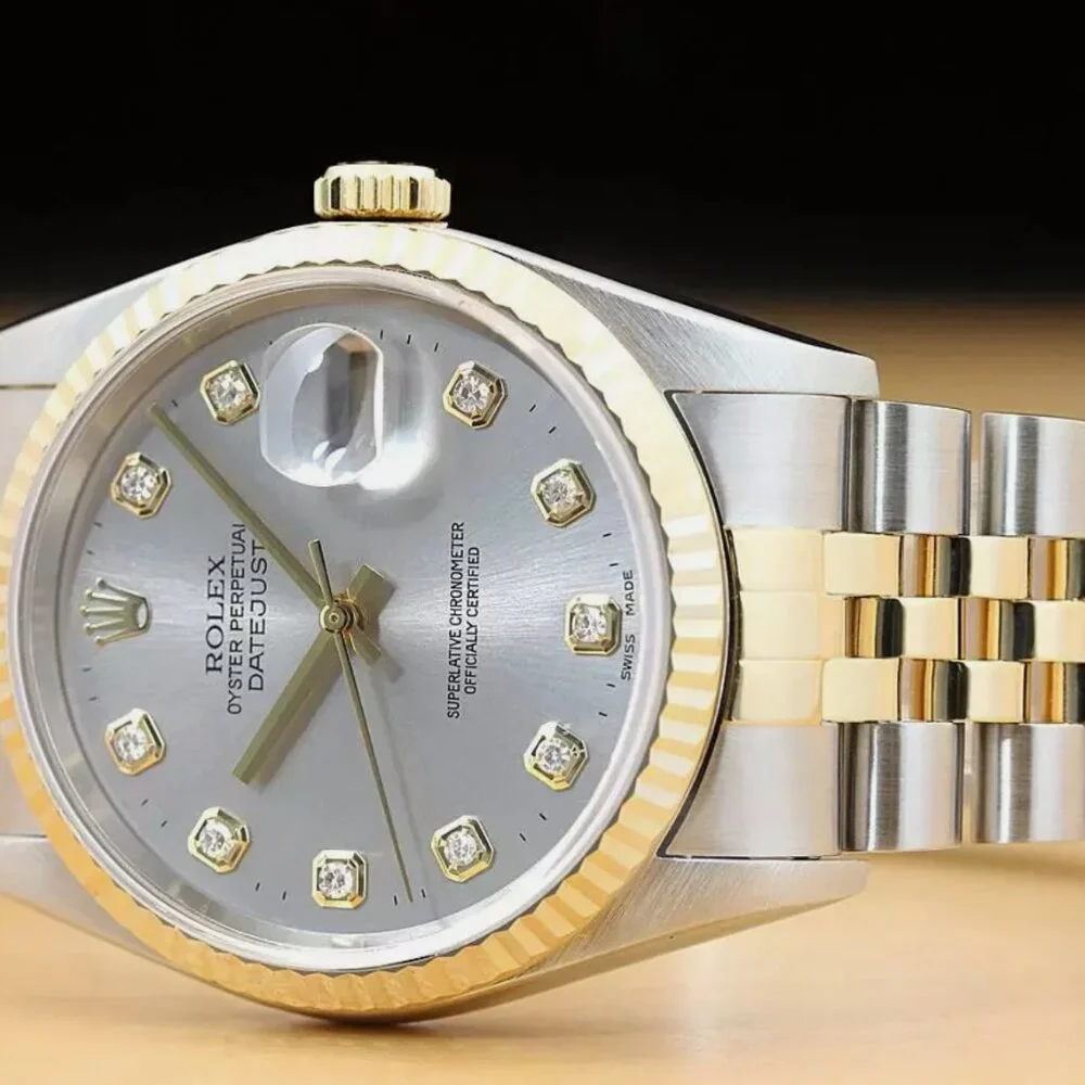 Factory Men's Two Tone 18kt Diamond Yellow Watch
